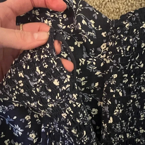 Reformation Saskia mini dress in blue floral print, size 6 - Picture 5 of 6